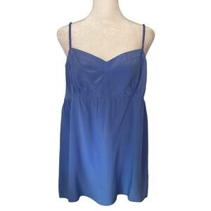 Lilly Pulitzer periwinkle blue silk tank top size M